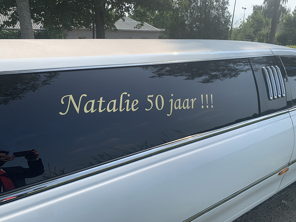 belettering Natalie 50 jaar